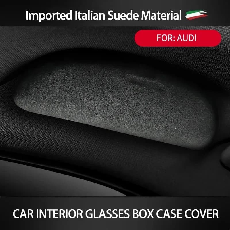 Alcantara suede car glasses case for Audi Q3 Q5L Q7 Q8 A4 A6 A6L A8L A5 Sunglasses Case Refit