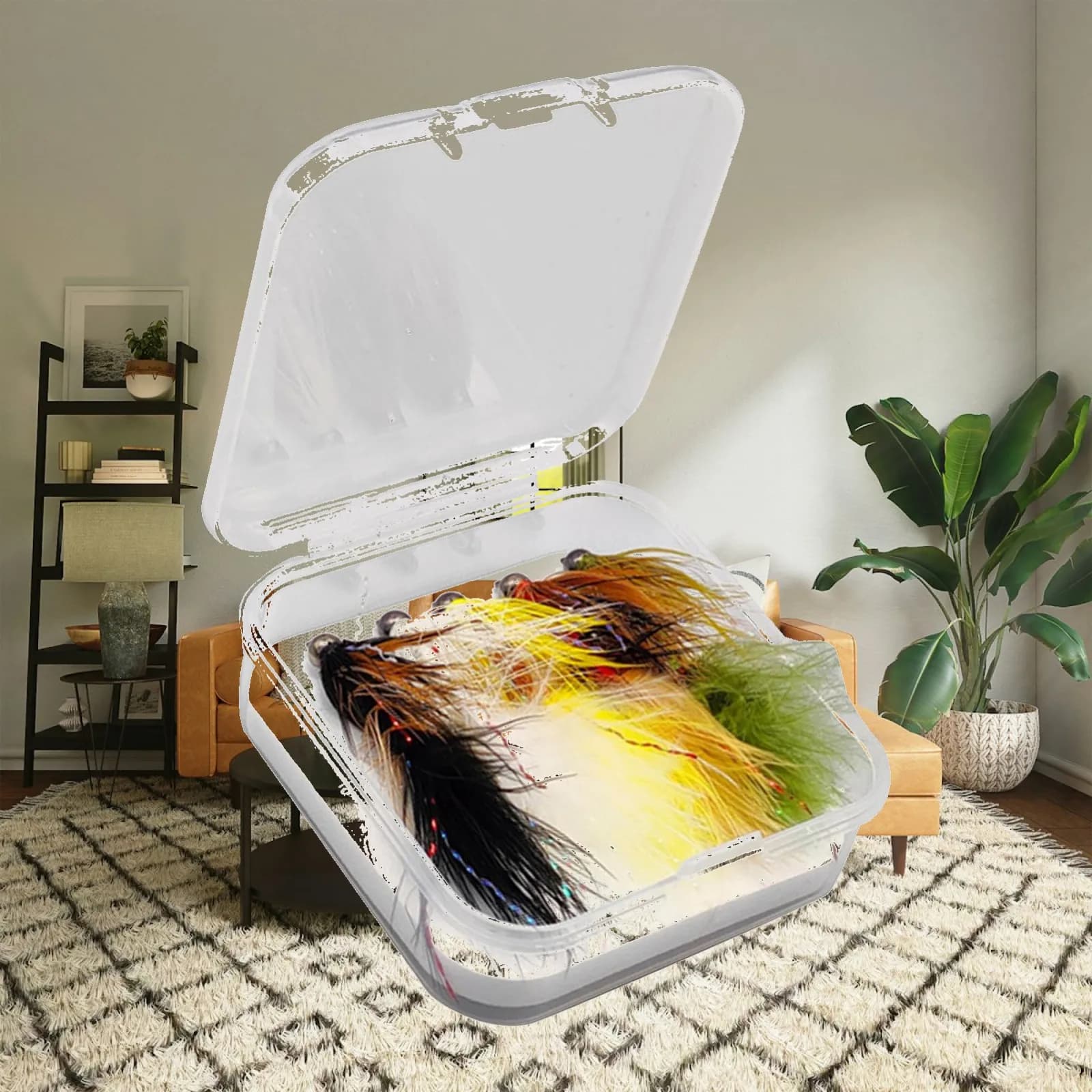 High Carbon Steel Fly Fishing Flies Fishing Tackle Flies Kit with Box for Trout Bass Freshwater
