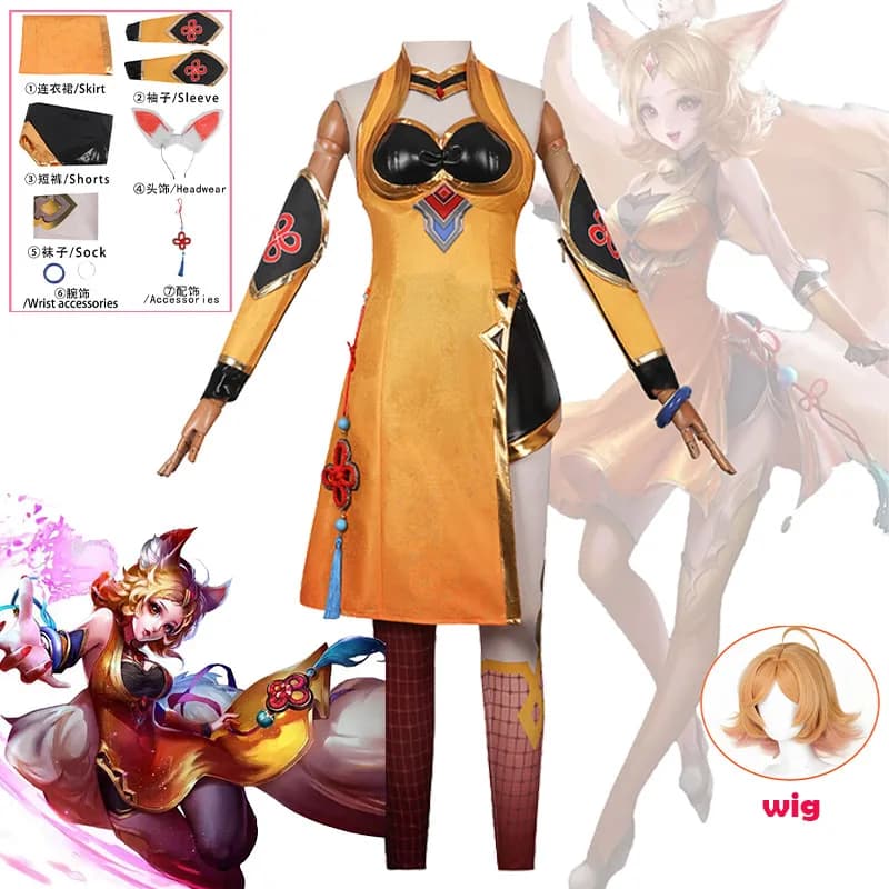 Costume cosplay sexy di Daji da Honkai: Star Rail, abito con cuciture raffinate per donna, perfetto per le convention