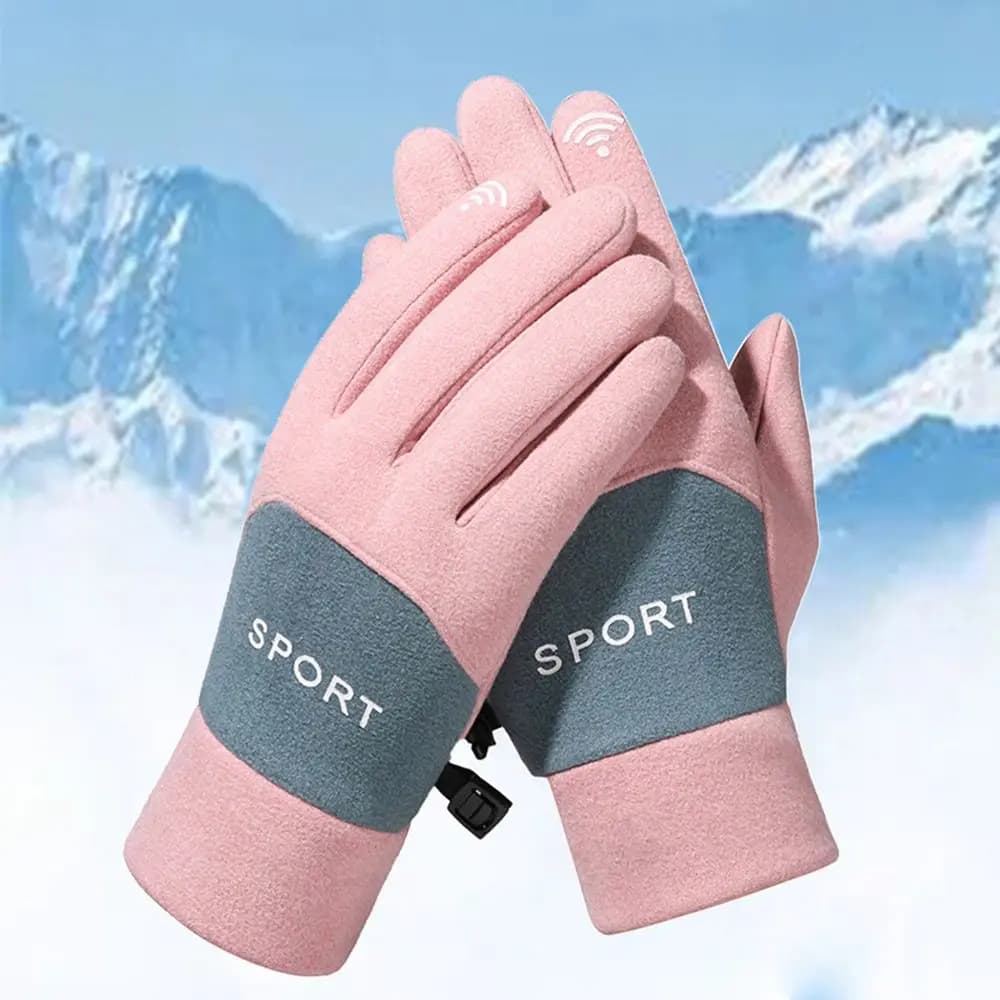 Guanti da ciclismo in velluto antiscivolo per esterni, touchscreen, a dita intere, accessori moda