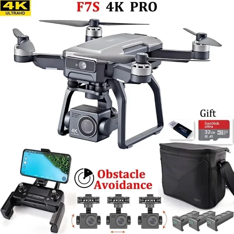 SJRC F7s 4K PRO Drone 4K evitamento ostacoli GPS 5G WiFi 3 assi Gimbal EIS FPV Brushless Quadcopter 3KM Evitamento ostacoli Dron