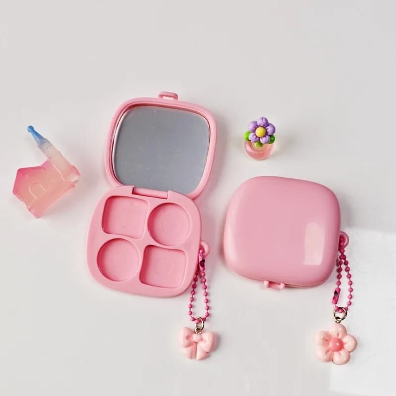 Container Empty Rectangular to 4 Parts for Umbrella, Lipstick, Corrector, Cypria - Cosmetic box for DIY with Hole
