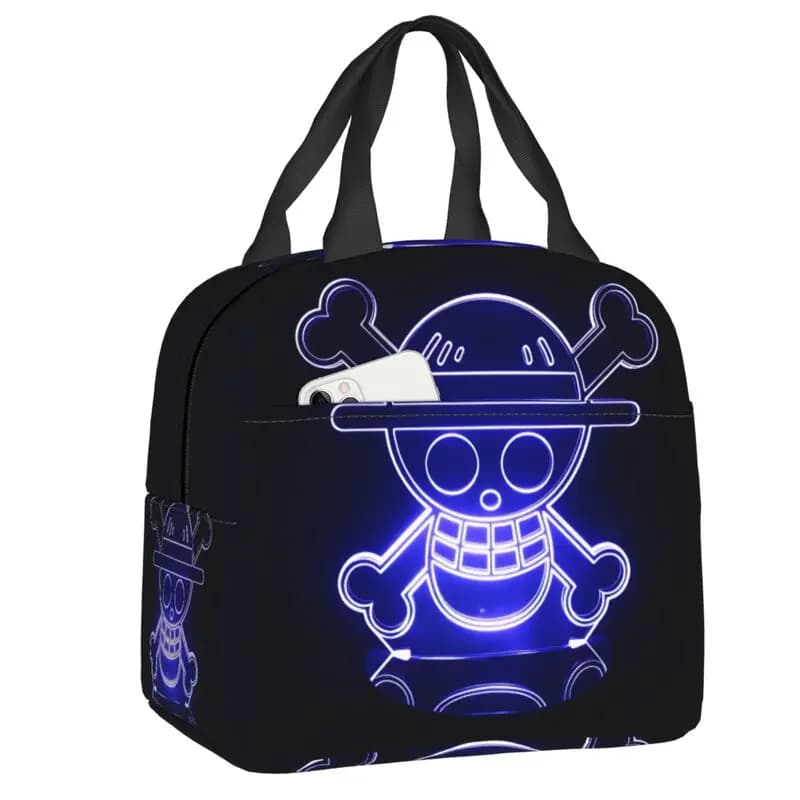 Borsa termica per il pranzo One P-Pieces, borsa termica per il pranzo da donna, divertente, con temi di avventura, anime, fumetti, riutilizzabile, per la scuola, contenitore per alimenti