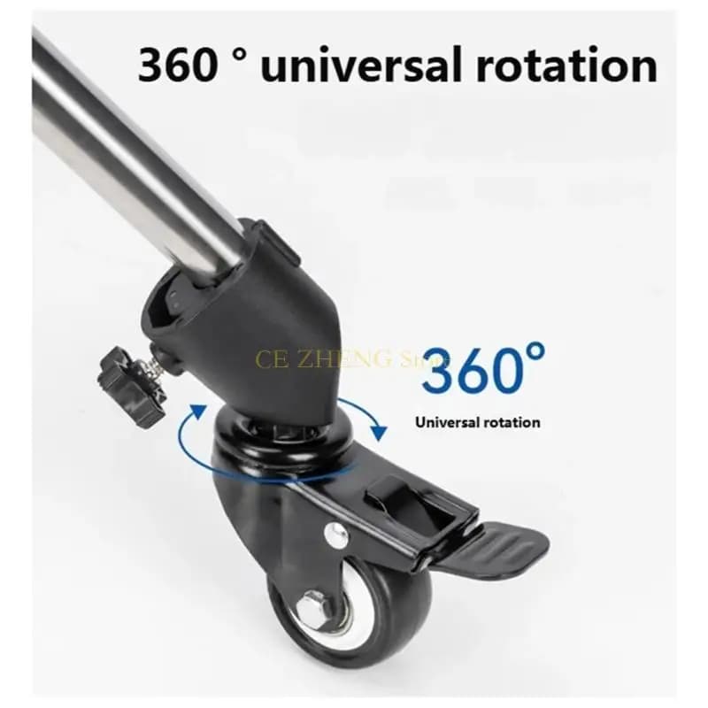 E56B Ruota piroettante per treppiede Base mobile con rotazione 360 gradi con freno bloccaggio per supporto per luce per in