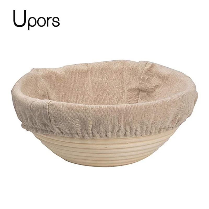 UPORS rattan bread yeast basket for Banneton bread with natural oval in rattan for fermentation of wicker paste for cooking