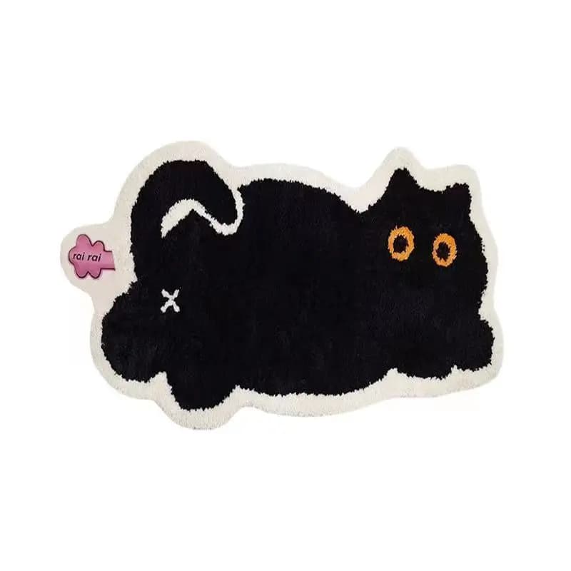 VIKAMA Cat Paw Shaped Bathroom Rug Absorbent Non-slip Plush Quick Dry for Home Decor