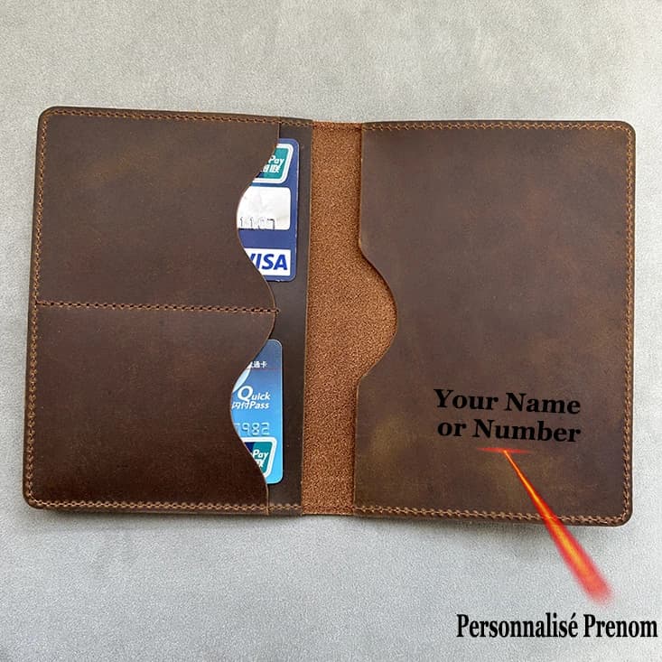 Custodia per passaporto in pelle personalizzata per uomo in pelle con nomi 100% porta passaporto con incisione personalizzata passaporto in pelle pieno fiore