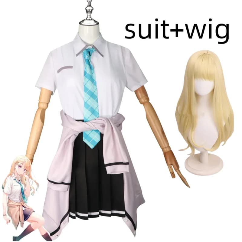 Anime Days with My Stepsister Ayase Saki Costume Cosplay La vita della sorella Parrucca uniforme scolastica giapponese JK Donna Kawaii Campus Suit6;
