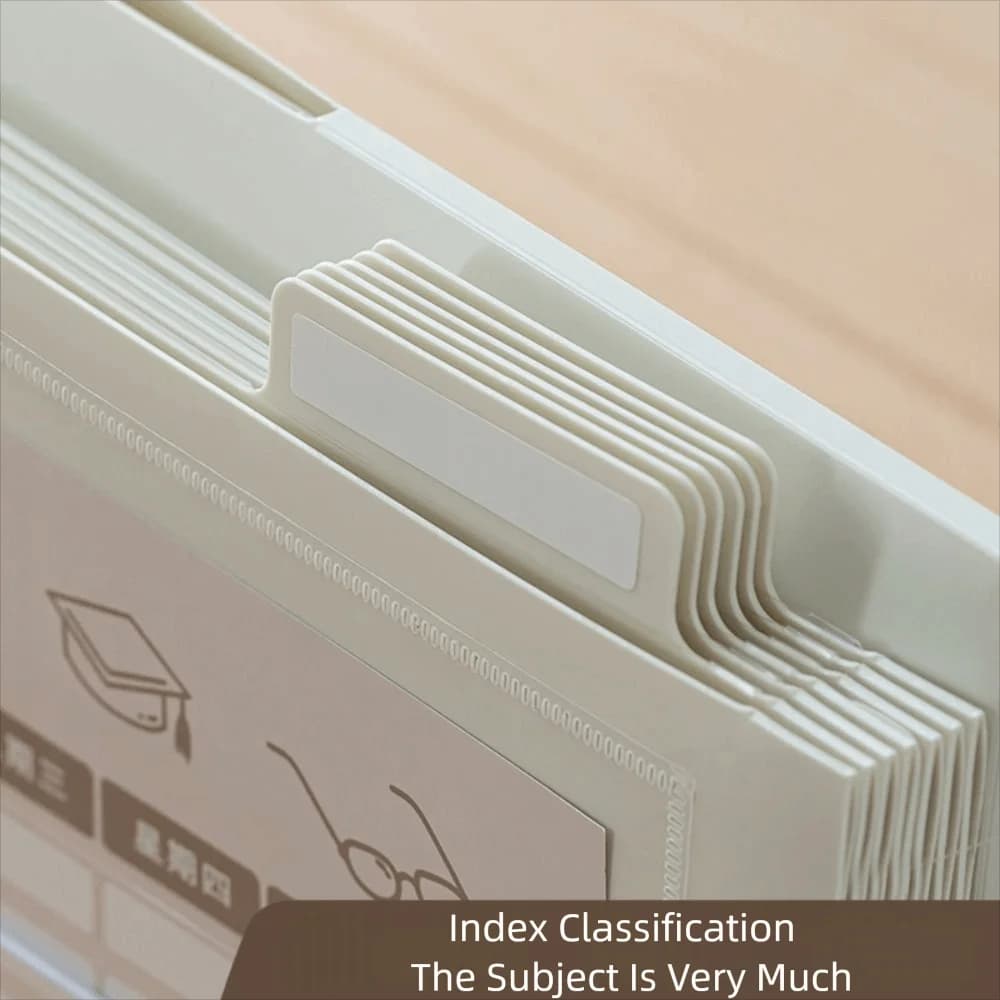 Portable Wall Hanging File Organizers A4 Large Capacity Expanding File Folder Wear Resistant Waterproof