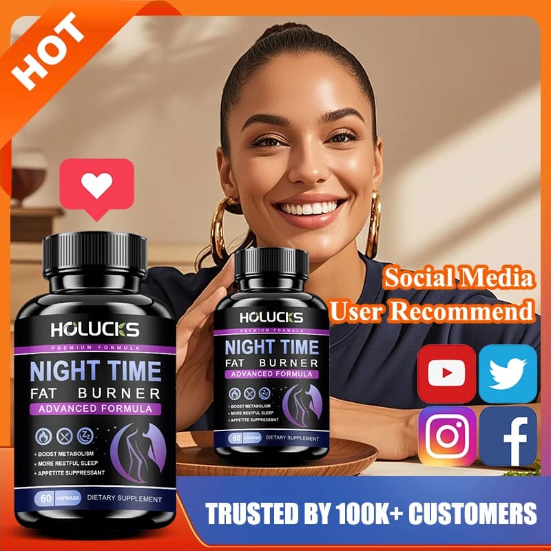 Premium fat burner supplement for the night, for restful sleep and burning night calories, metabolism and appetite control, relaxation