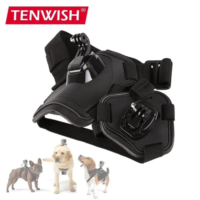 Dog Pet Harness Strap with Quick Release Base Mount for GoPro Buckle Hero10 9 8 Action Camera YouTube Channel Video Puppy Vlog