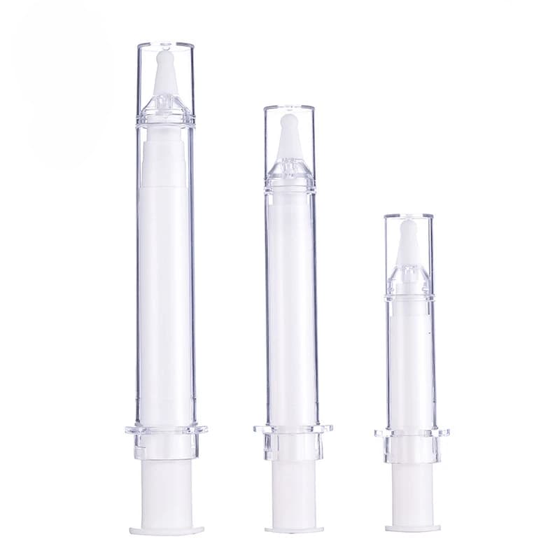 Muslimempty Portable Water Light Needle Tube contenitori per emulsione cosmetica fai da te siringa per essenza monouso in plastica bianca