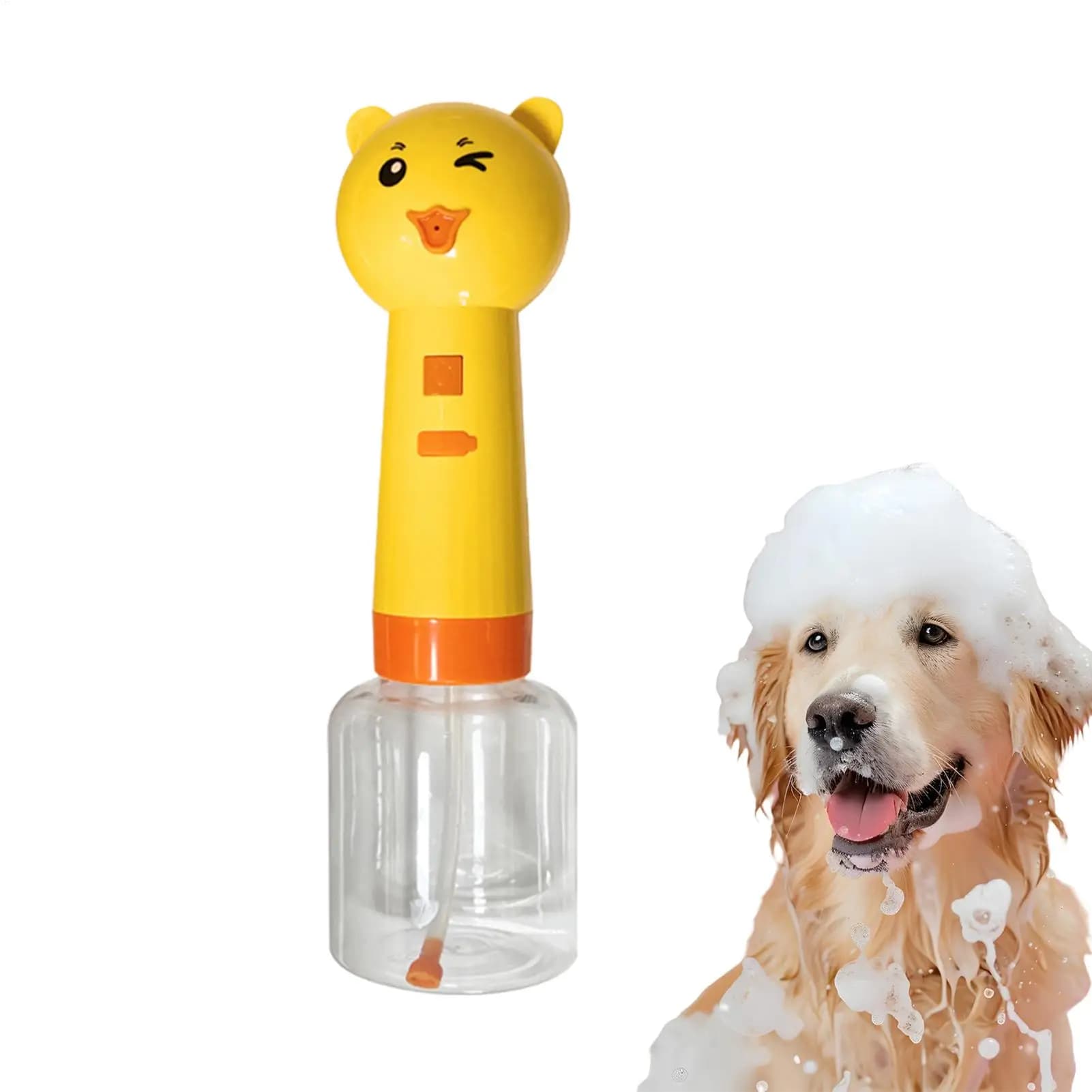 Dispenser elettrico per shampoo per animali domestici, dispenser di sapone in schiuma ricaricabile da 350 ml per il tempo di bagnetto del cane e del gatto, pulizia del lavaggio a mano del lavello della cucina