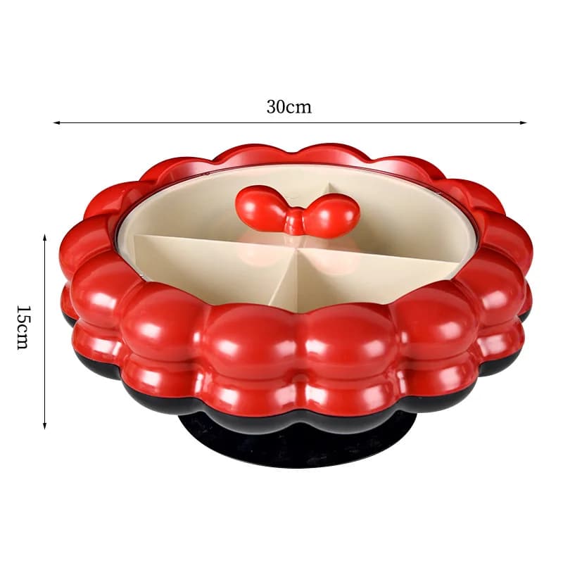 Scatola porta snack e frutta secca per la casa con coperchio a rete, vassoio per frutta di lusso leggero e di alta gamma