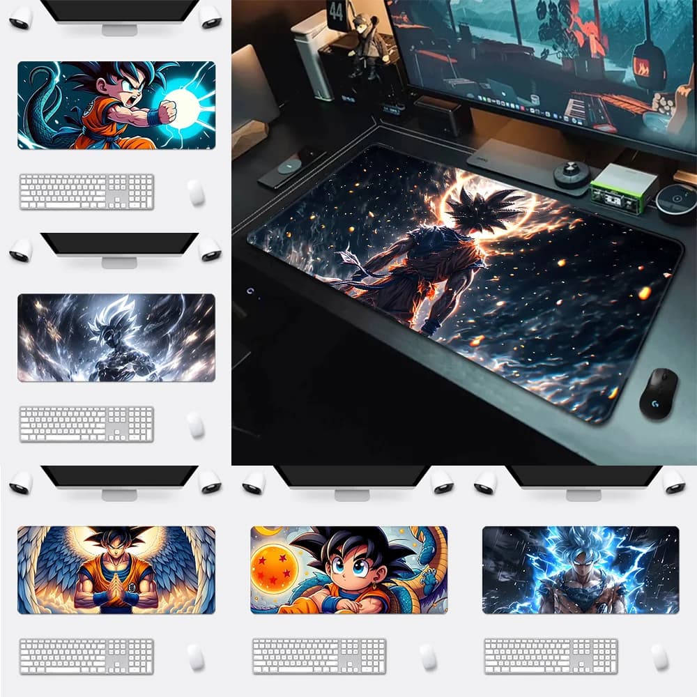 Anime Goku D-Dragons Balls Mousepad Stampa HD Giocatori di computer Bordo di bloccaggio Tappetino per mouse antiscivolo XXL90x40cm Tastiera PC Tappetino da scrivania