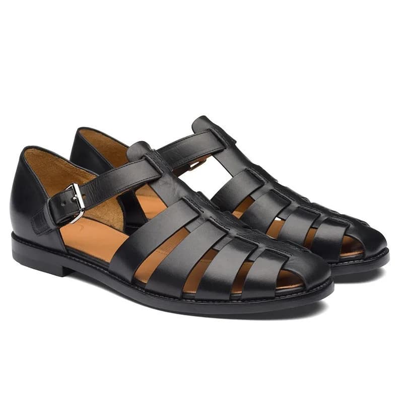Zoccoli piatti Sandali con zeppa Punta tonda versatile Scarpe da cosplay da spiaggia casual alla moda e comode da uomo con punta chiusa