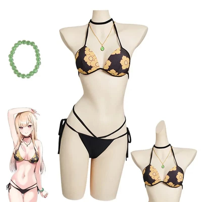 Anime My Dress Up Darling Marin Kitagawa Costume cosplay Costume da bagno Bikini Abiti Abito di carnevale di Halloween