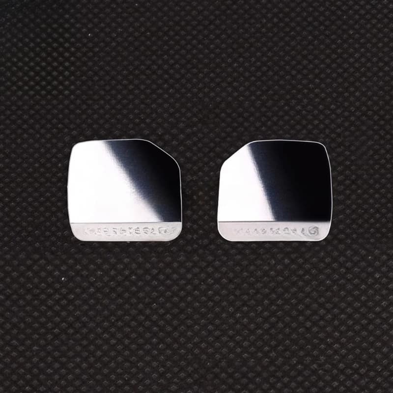 Simulation Stainless Steel Rear View Mirror High-gloss Mirror for 1/10 RC Crawler Car Traxxas TRX4 NEW Bronco DIY Upgrade Parts