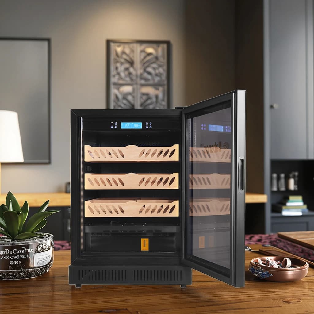 Popolare Humidor per Sigari di Alta Qualità con Controllo Costante di Umidità e Temperatura per Casa