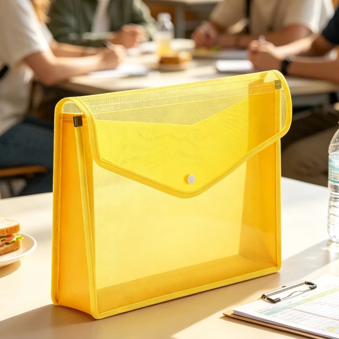 A4 A5 Size Plastic Snap Button File Envelope Large Capacity Undivided Extension Folder Document Bag For School Office Use