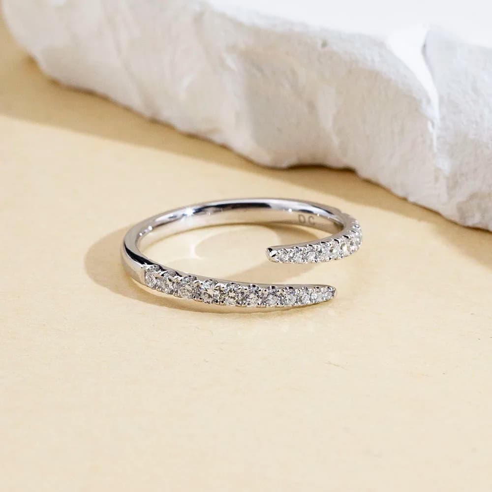 Anelli con diamanti coltivati in laboratorio Anello con diamanti in platino PT950 per donna e ragazza Disponibile MSR-1838