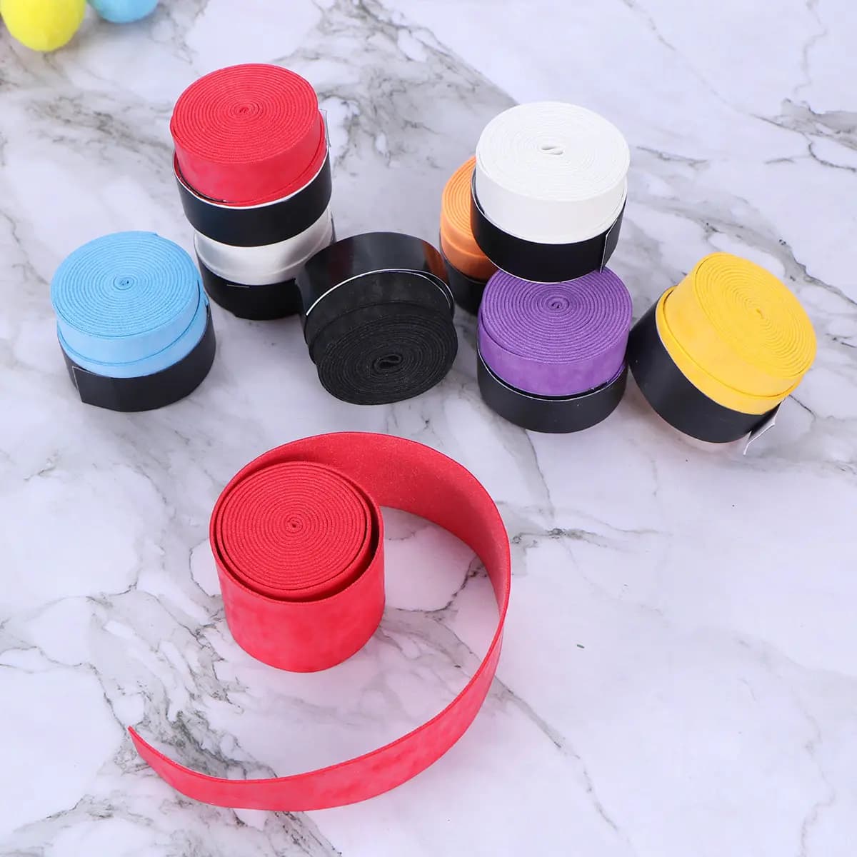 5 Pieces Wraps Anti-slip PU Absorbents for Badminton Racks, Tennis, Squash and Fishing Rods
