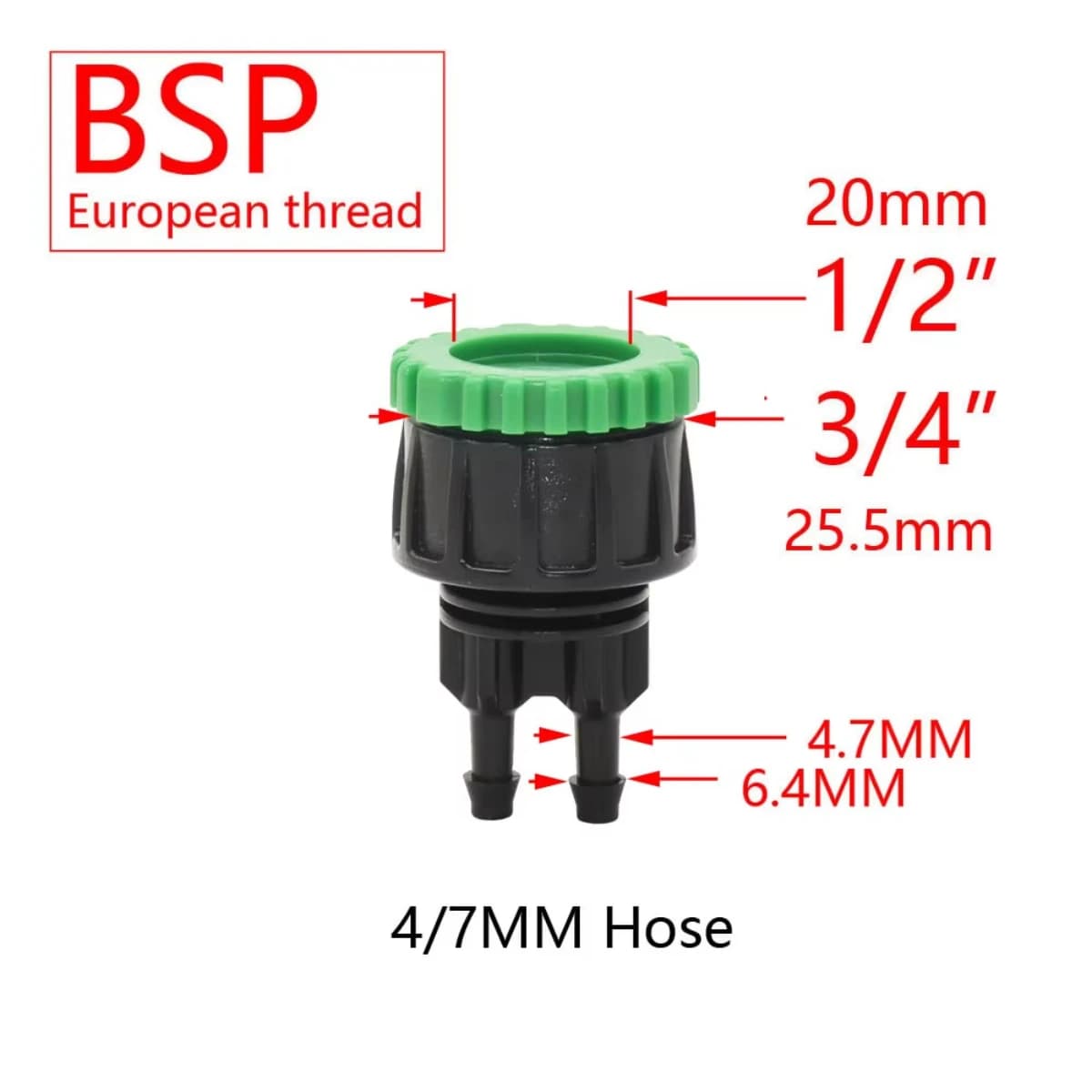 Garden Tap 1/4" Hose Quick Connector 4/7 8/11 16mm Barb Water Pipe Joint 1/2" 1" 3/4" Male Female Thread Drip Irrigation 2026