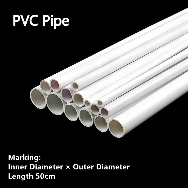 3 ~ 8PCS Length 50cm External diameter 5 ~ 24mm PVC White pipe Garden irrigation Fittings for watering Tank Planting Hose