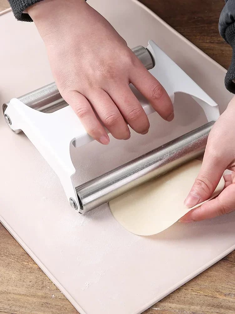 Rullo per pasta Docker pasticceria rullo per Pizza Docker per crosta di Pizza o pasticceria strumento per laminazione in acciaio inossidabile accessori per la cottura