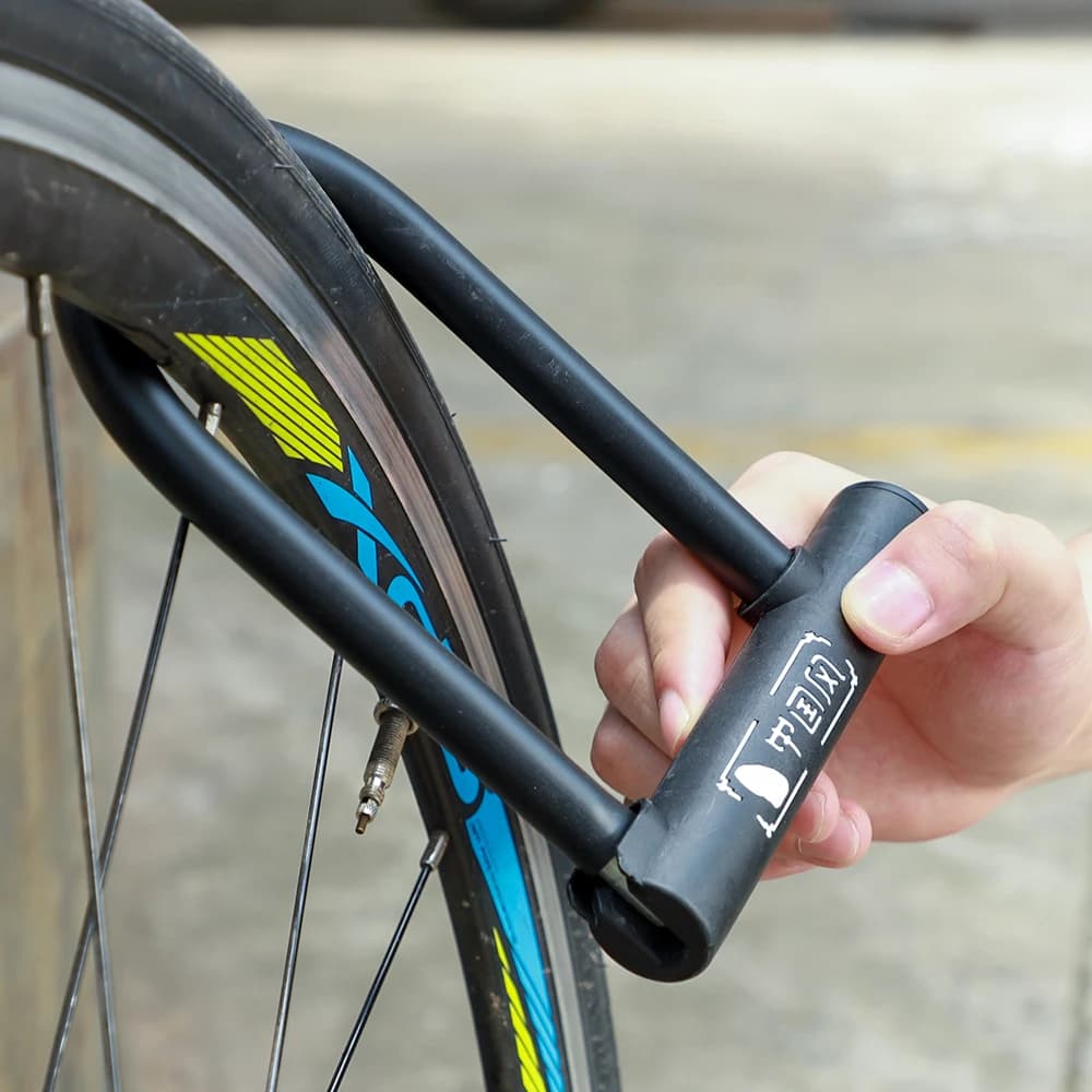 Lucchetto a U WEST BIKING con 2 Chiavi - Blocco Sicuro per Ruote di Biciclette, Moto e Scooter, Antifurto