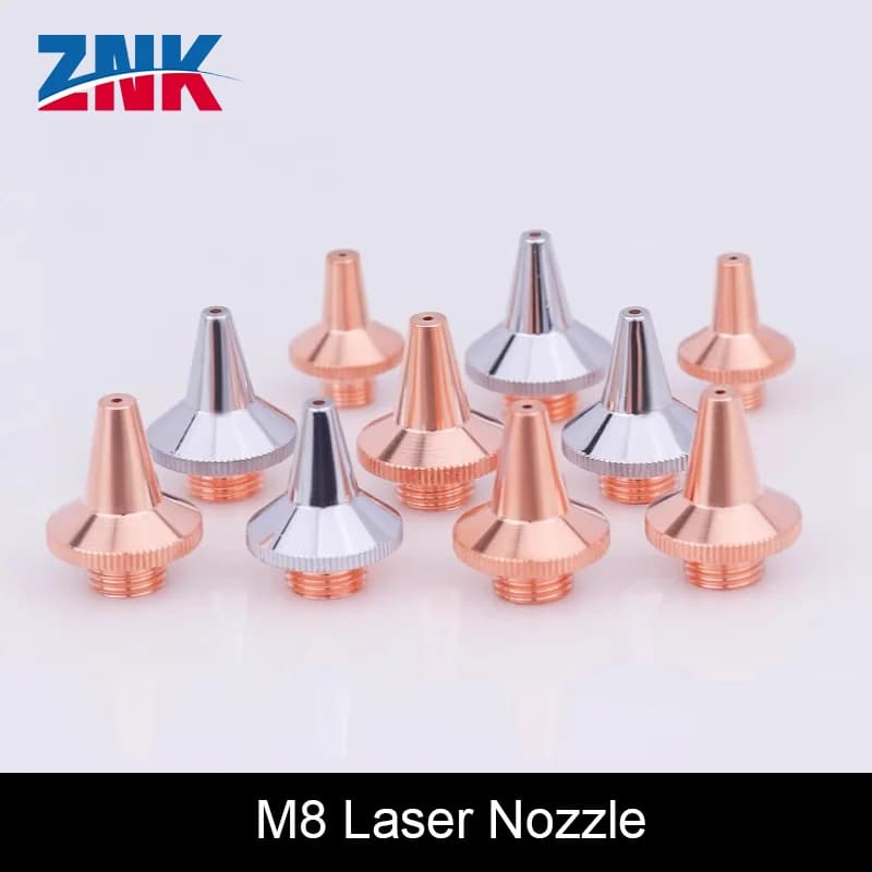 ZNK M8 copper materials Premium cutting machine nozzle Laser double layer 3D cutting nozzle for WSX Raytools