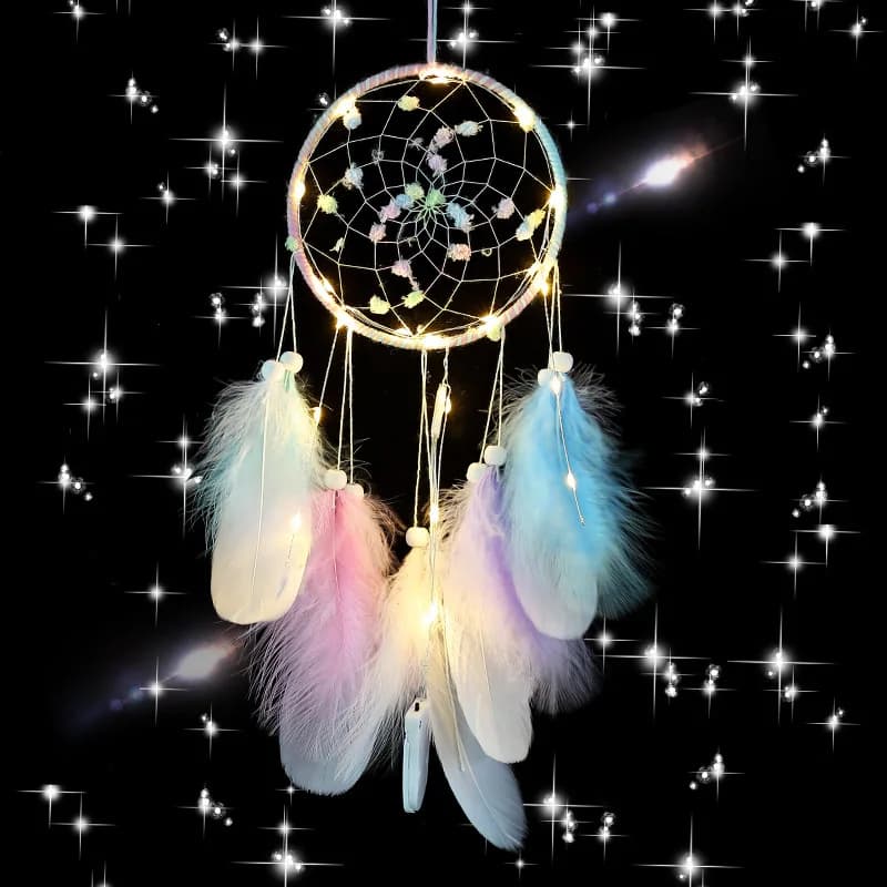 Rainbow clouds Dream Catcher Room Girl Nordic Decoration Home Nordic Style Kids Wind Chimes Dreamcatcher Without LED