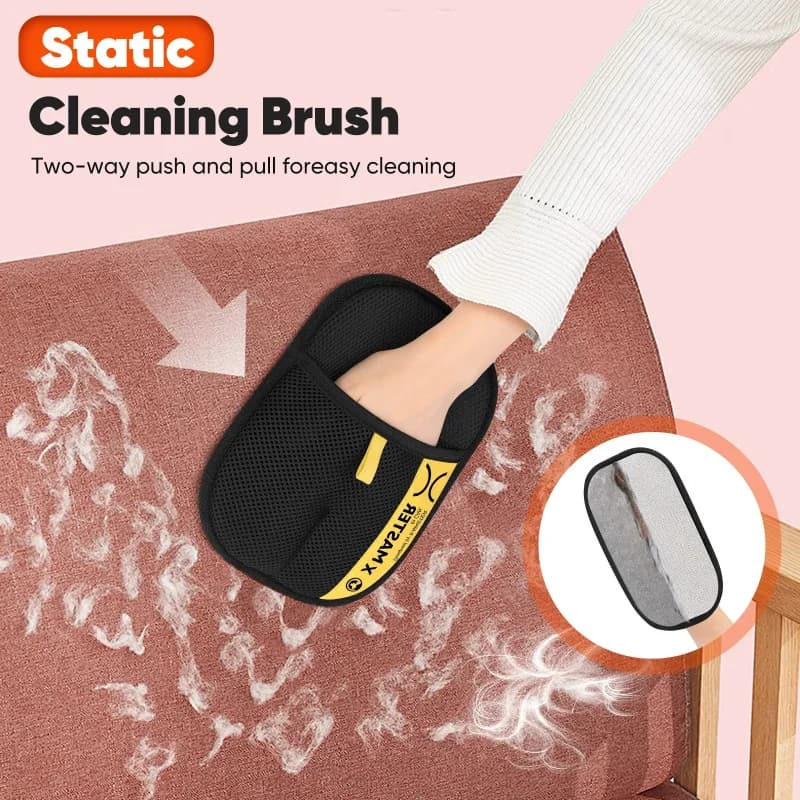 Upgrade Pet Hair Remover Electrostatic Gloves Reusable Cat Dog Hair Removal Mitt for Couch Furniture Carpet Car Seat