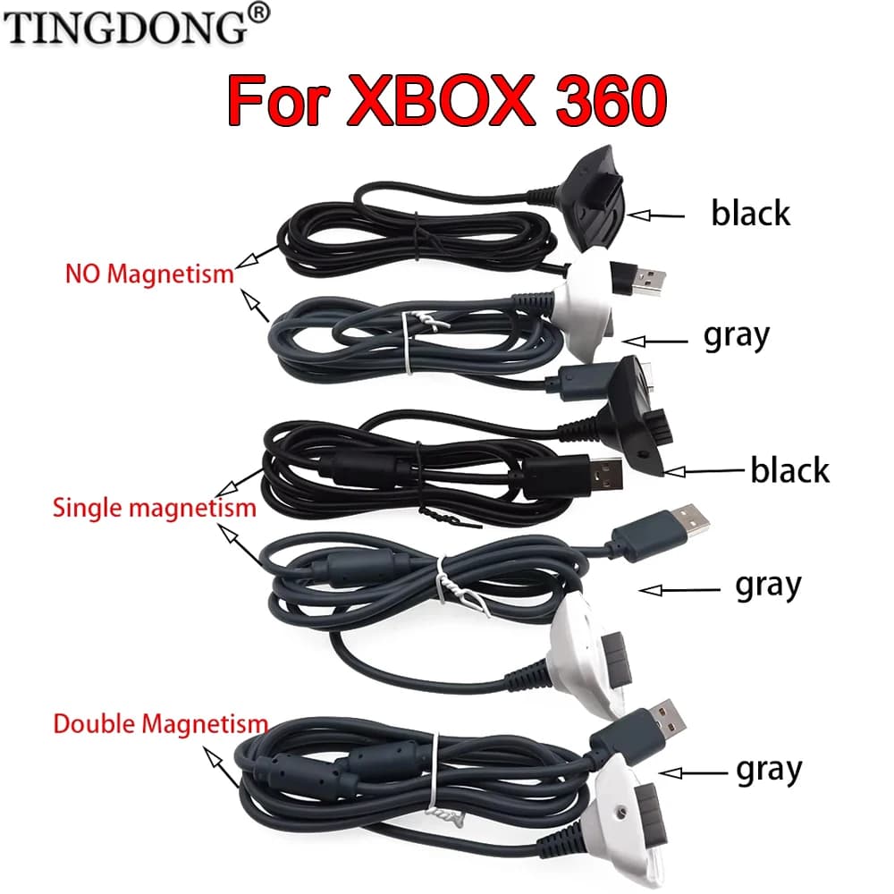 1 cavo di ricarica USB per controller wireless Xbox 360, cavo di alimentazione per joystick gamepad, accessorio per giochi