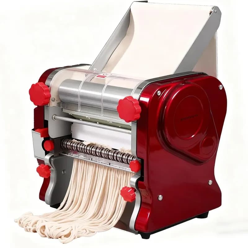 Electric Pasta Making Machine Commercial Noodle Spaghetti Maker Dough Roller with 2mm/6mm Cutter