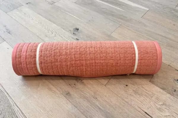1 set di tappetini da yoga antiscivolo 100% naturali da 5 mm (Bella Rose)