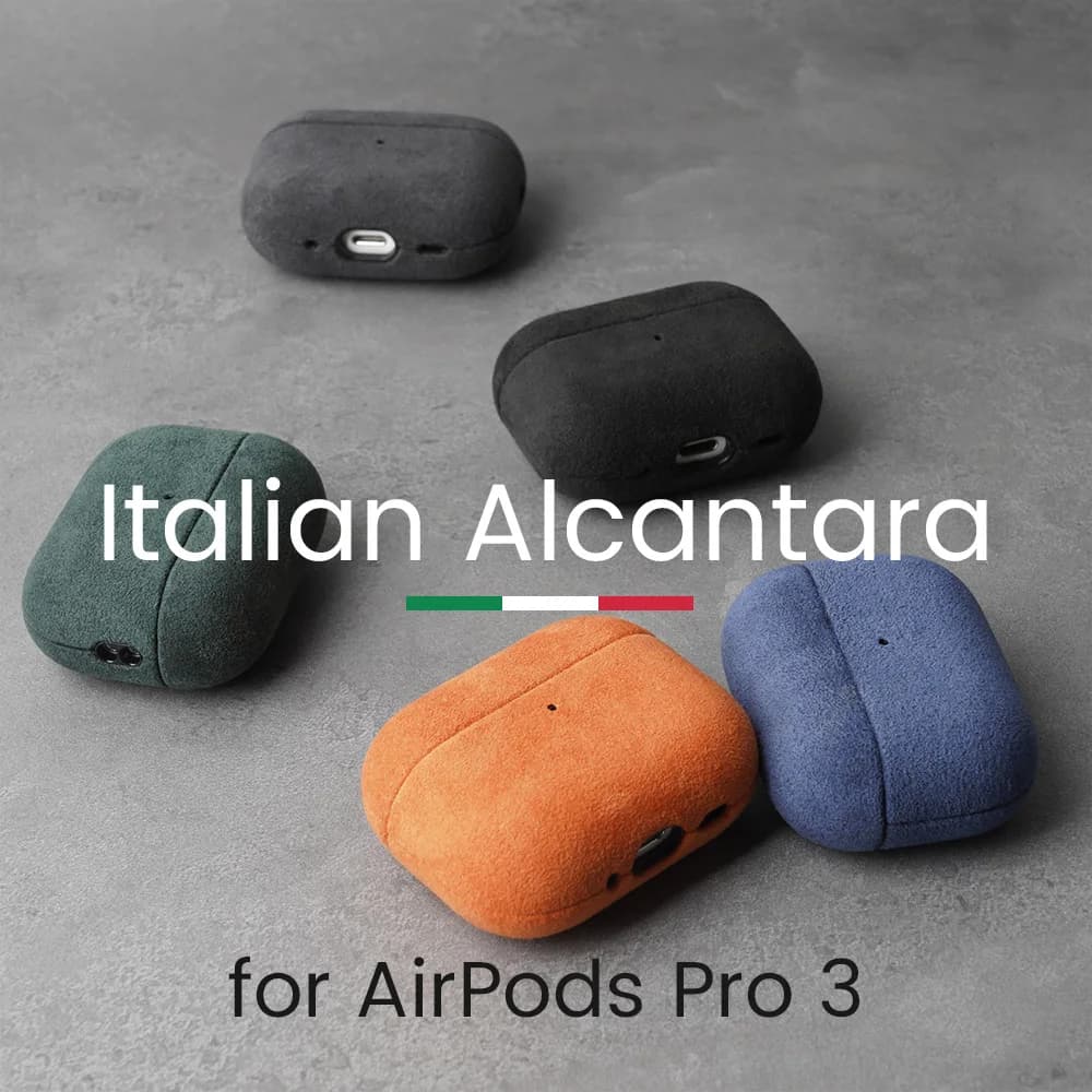 ALCANTARA Case for AirPods Pro 3 Luxury suede leather cases Bluetooth wireless headset Fur cover