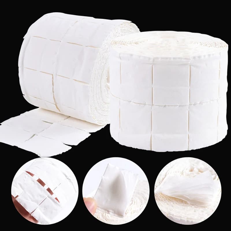 Dischetti di cotone per rimuovere lo smalto gel UV per unghie da 500 pezzi/rotolo - Salviette bianche strappabili per pulire, strumenti per trucco per manicure