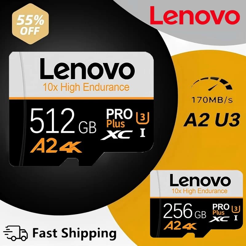 Heavy Duty Lenovo TF Cards Memory Card SD Cards Micro TF SD 512GB 256GB 128GB 64GB High Durability V10 UHS-I for Camera / Drone