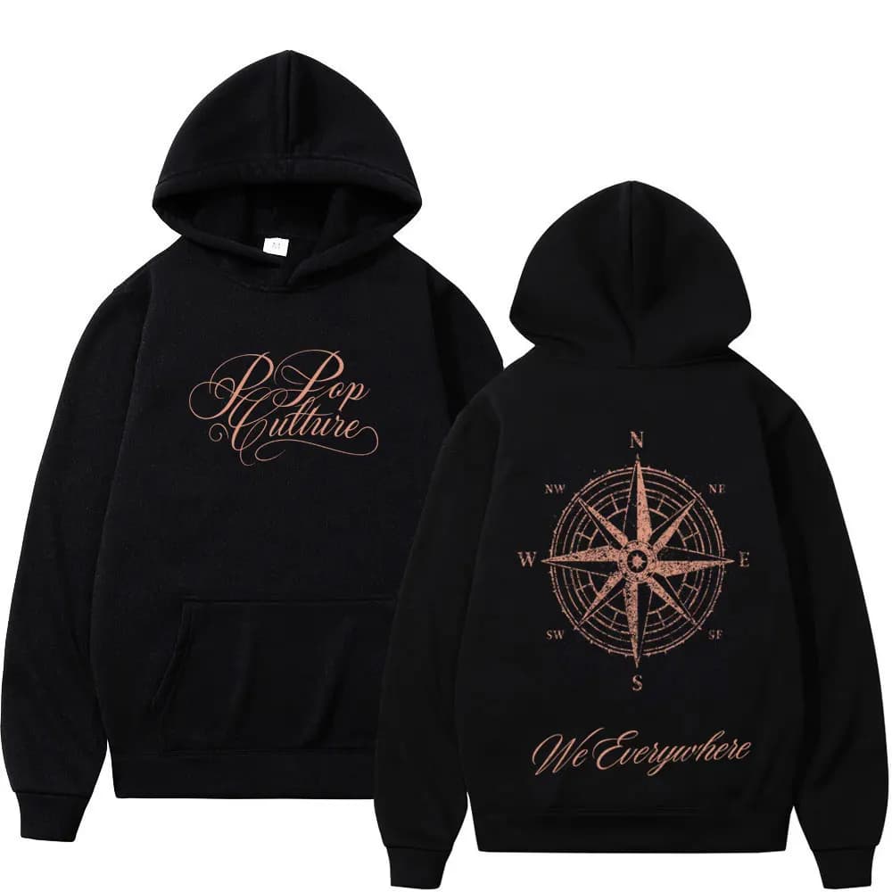 Felpa con Cappuccio Grafica Rapper Karan Aujla P-POP Culture Tour 2026 Uomo Donna Moda Pullover Largo Maniche Lunghe Regali per i Fan