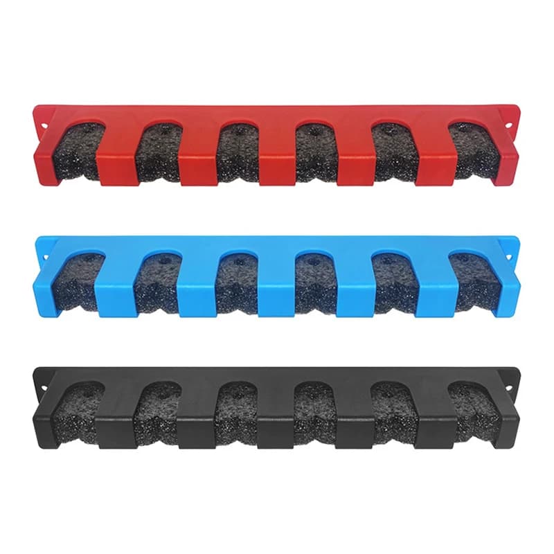 6 Post Vertical Fishing Cane Holder, Modular Wall Mount for Garage, Fishing Cane Display, Fixed Frame