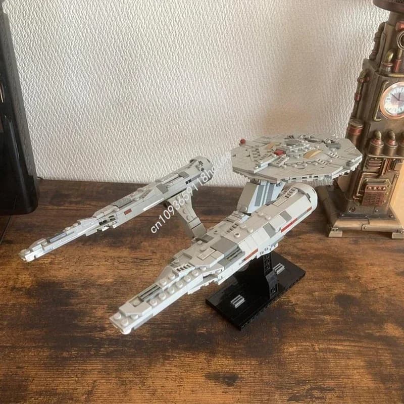 729 pz USS Enterprise NCC-1701 Modello Midi-Scale Moc Building Blocks Mattoni Fai Da Te Astronave Assemblaggio Creativo Giocattolo Educativo Regalo