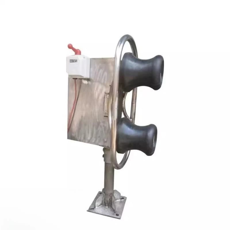 accessori meccanici con ruota in gomma in acciaio inossidabile per motoscafo marino con gabbia per sollevamento rete elettrica
