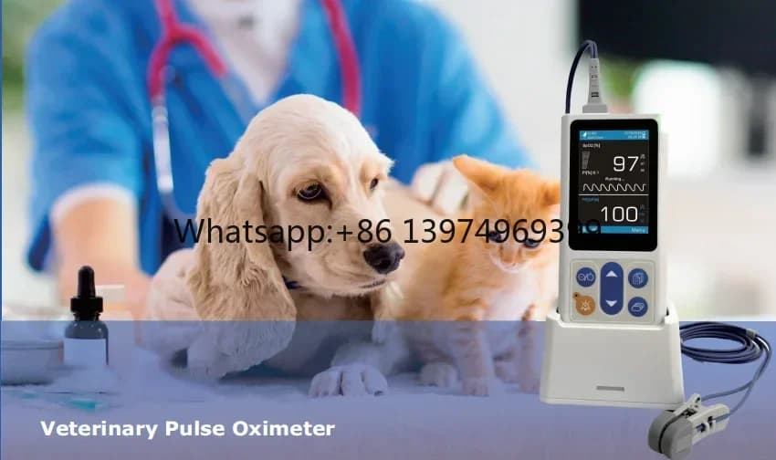 Handheld Smart Pulse Oximeter Digital Veterinary Instrument with Tongue Clip and Ear Clip Oximetro Oxi Meter factory