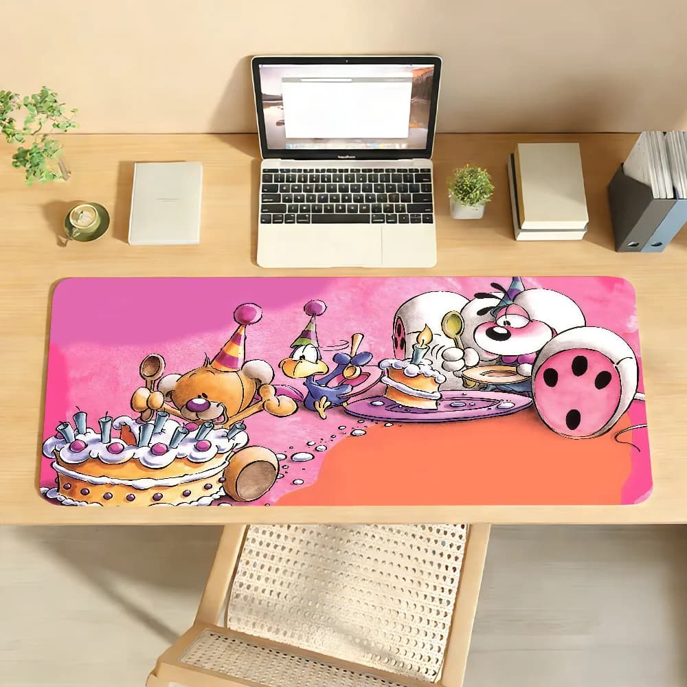 Simpatico tappetino per mouse con cartoni animati D-Diddl, tappetino da scrivania antiscivolo, accessori per PC e laptop, tastiera da ufficio in gomma, decorazione per giocatori
