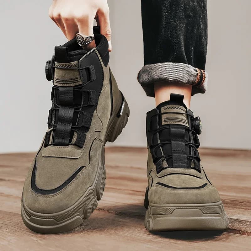 Stivali da uomo Scarpe casual invernali Cowboy Combattimento Tattico Moto Chelsea Caviglia Pelle Lavoro Escursionismo all'aperto Designer di lusso