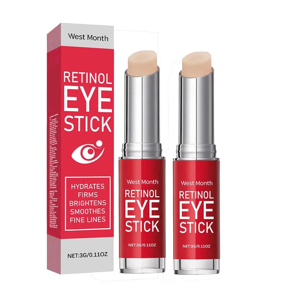 2 Pack Retinol Under Eye Stick Balm Moisturizing Eye Cream For Dark Circles Fine Lines Puffiness Instantly Hydrating Eye Serum