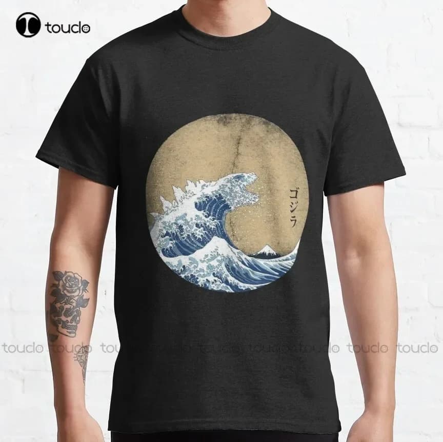 The Great Wave The Great Wave Off Kanagawa Classic T-Shirt Mens Golf Shirts Custom Aldult Teen Unisex Digital Printing Tee Shirt
