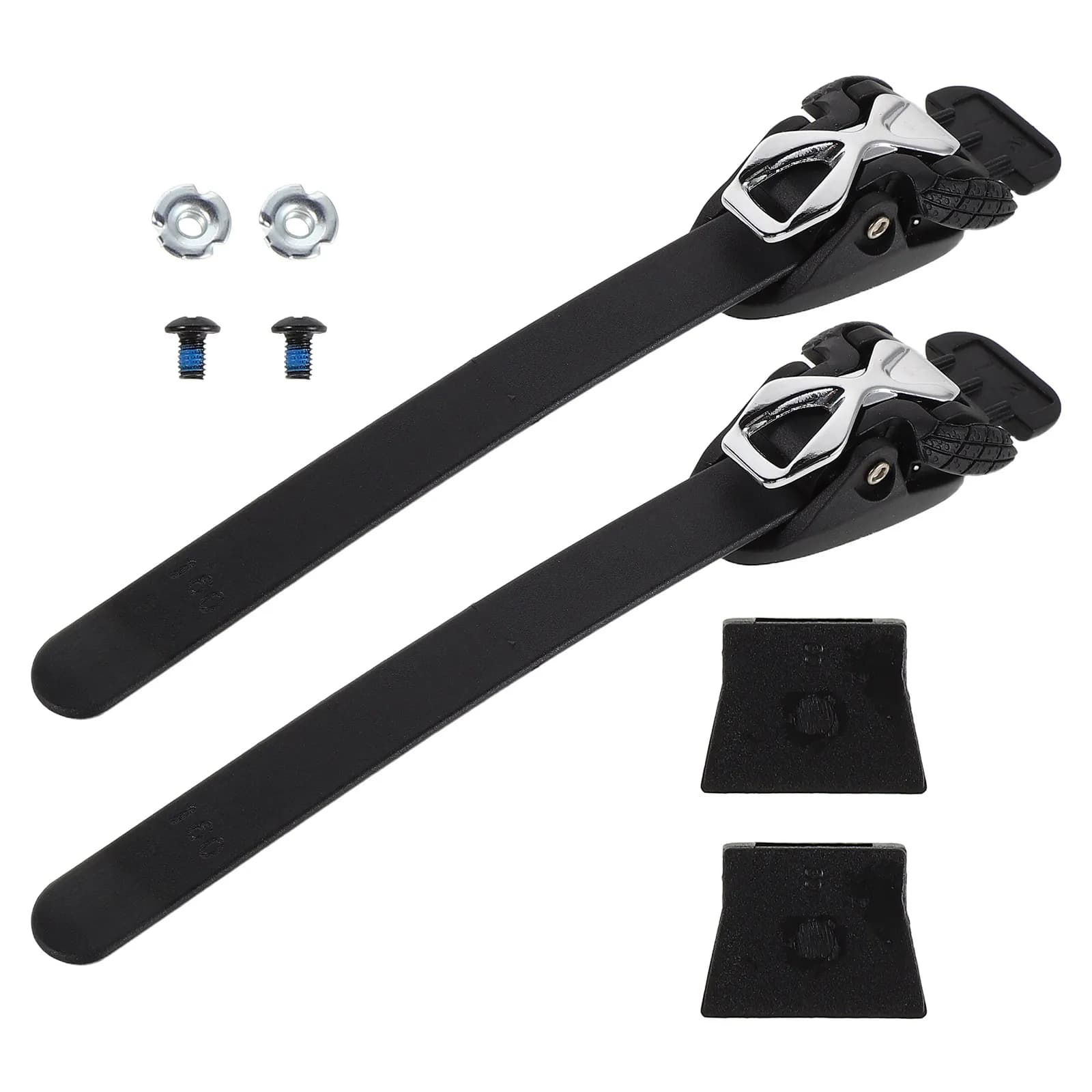2 Set di Cinghie Regolabili per Pattini con Clip in Plastica e Fibbia Universale per Pattini in Linea, Pattini da Ghiaccio e Pattini a Rotelle