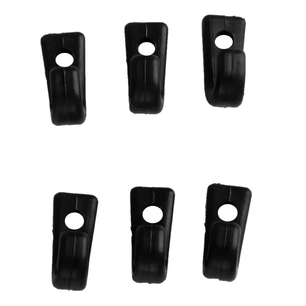 Nylon Lashing Hook Black Bungee Hook Rope Buckle Boat Hook Accessory for Kayak Canoe Paddle Board Rigging
